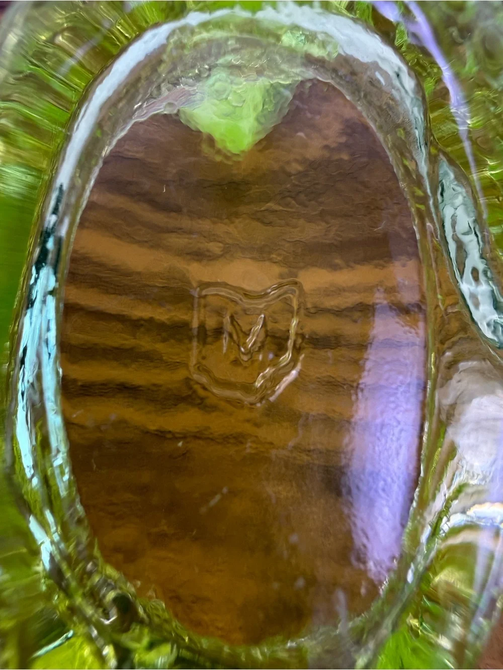 Mosser Glass Uranium Vaseline Swan Open Salt Cellar Dish UV Glow Vintage